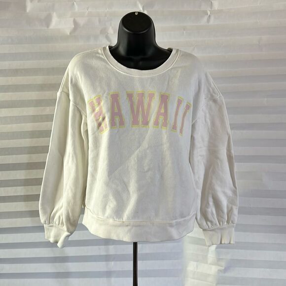 Art Class White Hawaii Pullover Sweatshirt Size XXL (18) Girls Long Sleeve Top - Picture 1 of 4